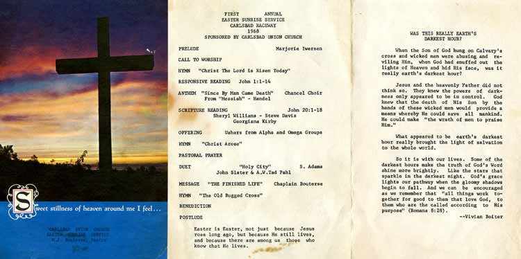 1st Easter Sunrise Service 1968