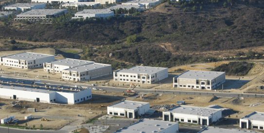 First five buildings are up