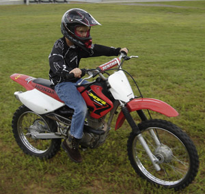 Cameron Barr on First Motorcycle on first day he got it