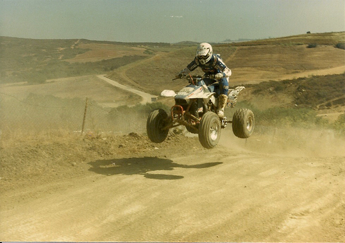 Anthony Murguia near the top of the Uphill in a 1987 Gran Prix