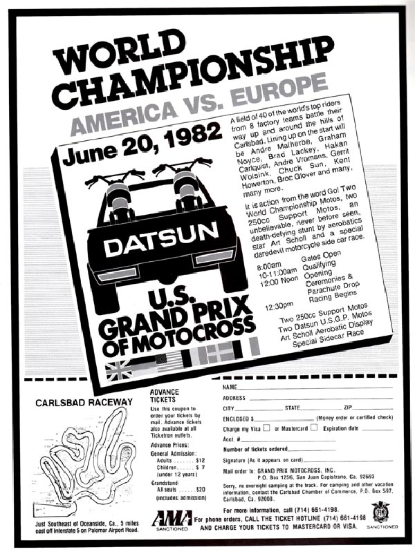 June 1982 USGP magazine ad