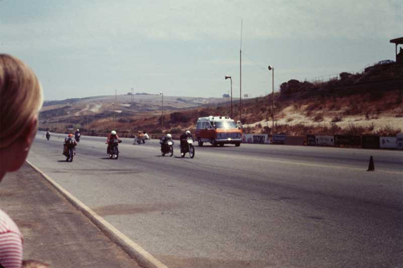 Thanks to Roger Davis for this mid-70’s Motorcycle Road Race photo.