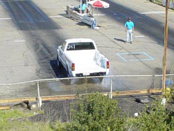 White Truck Burnout -1