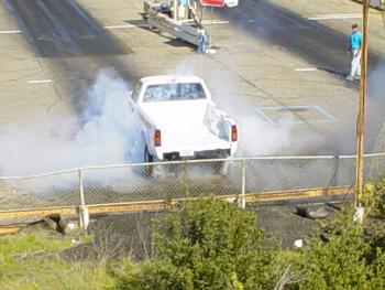 White Truck Burnout -2