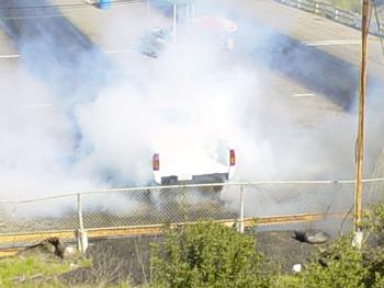 White Truck Burnout -3