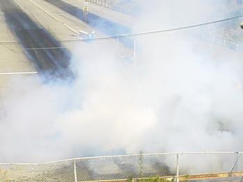 White Truck Burnout -4