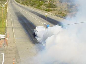 White Truck Burnout -5